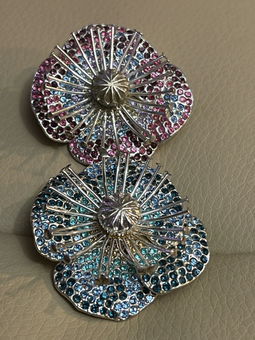 MARC JACOBS Multi-Color Crystal  - Pink & Blue brooche mever used